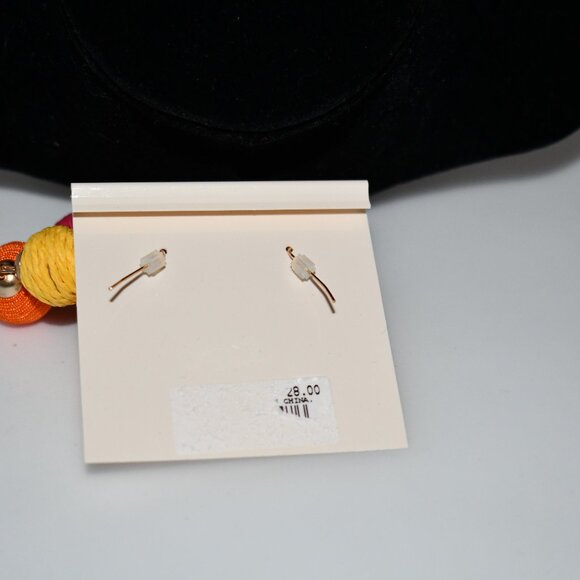 Dillard's Dangling Earrings in Multi Colored Wrapped Balls NWT - Picture 3 of 3